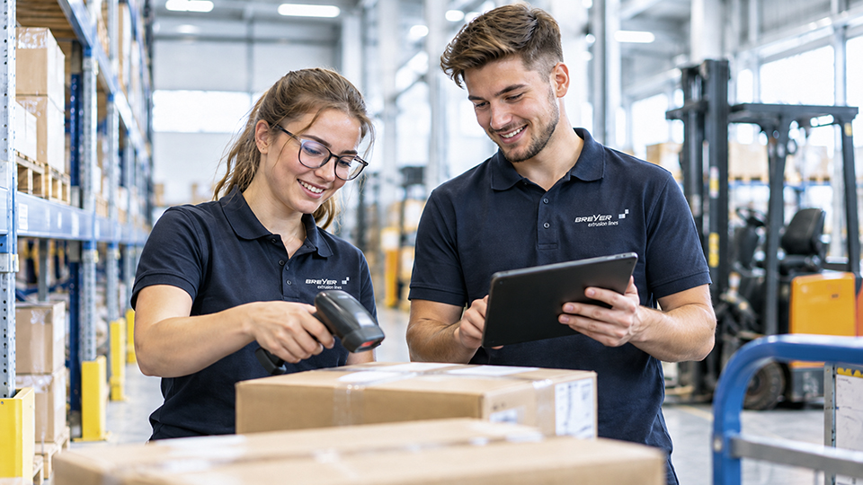 Fachkräfte für Lagerlogistik bei der Arbeit